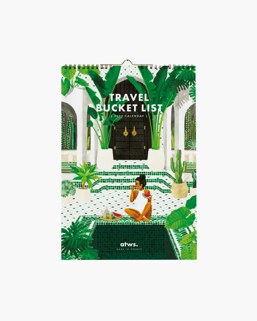 2024 Wall Calendar - Travel Bucket List