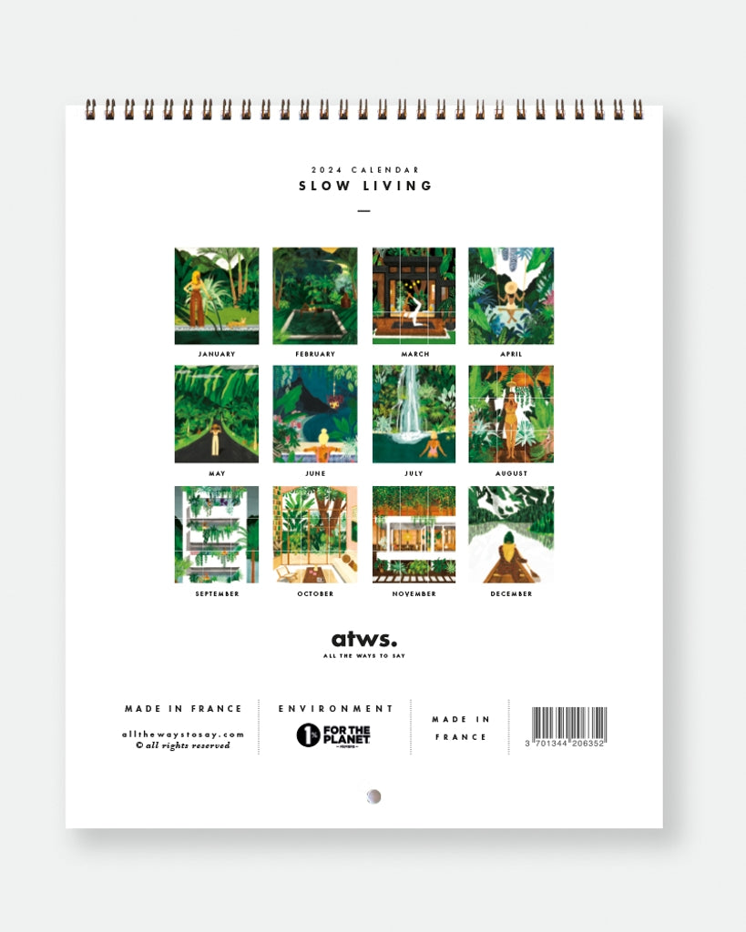 2024 Wall Calendar - Slow Living