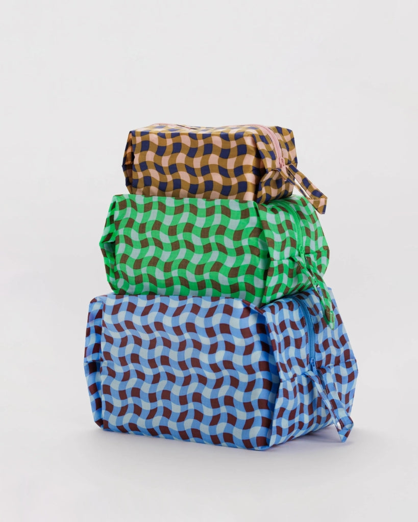 3D Zip Set - Wavy Gingham