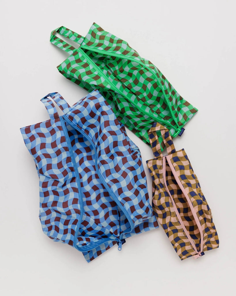 3D Zip Set - Wavy Gingham