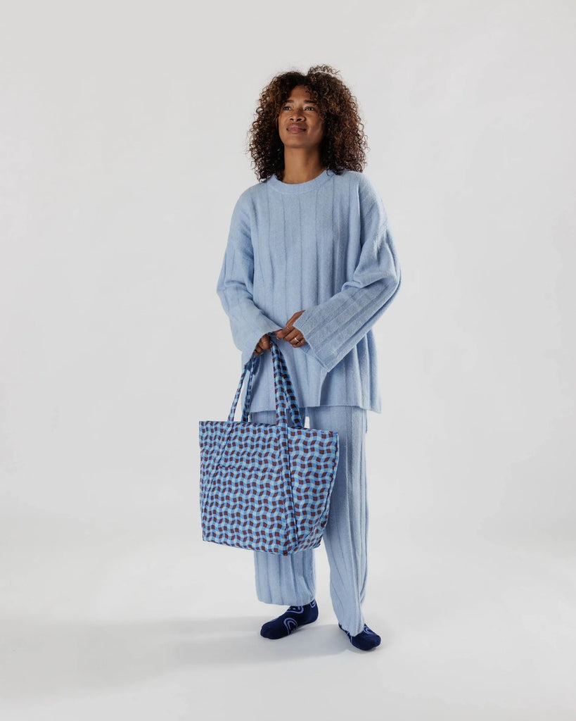 Cloud Bag - Wavy Gingham Blue