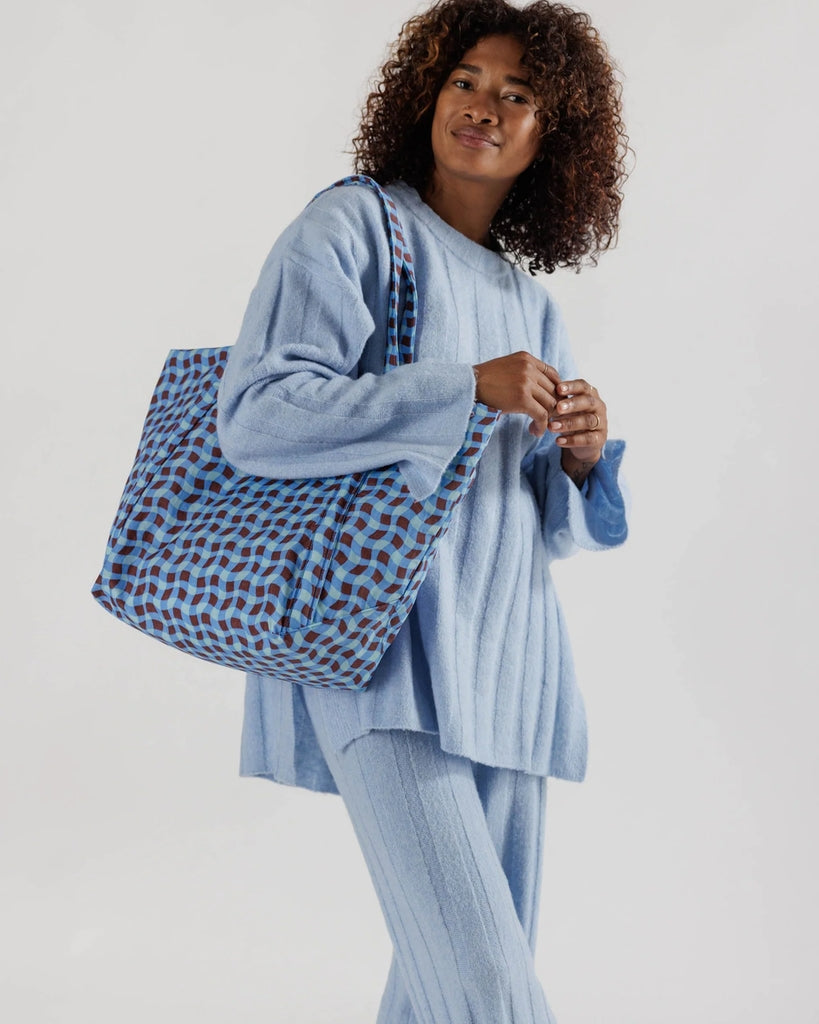Cloud Bag - Wavy Gingham Blue