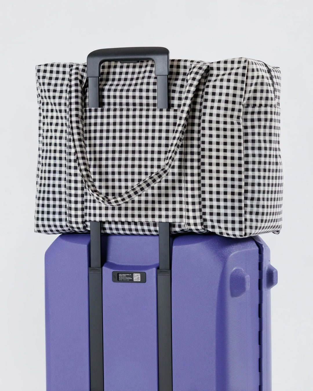Cloud Carry-On Bag - Black & White Gingham