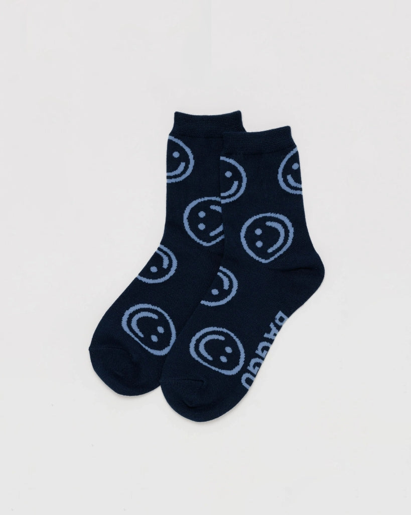 Crew Socks - Happy Navy