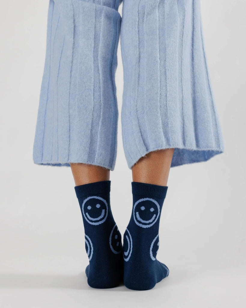 Crew Socks - Happy Navy