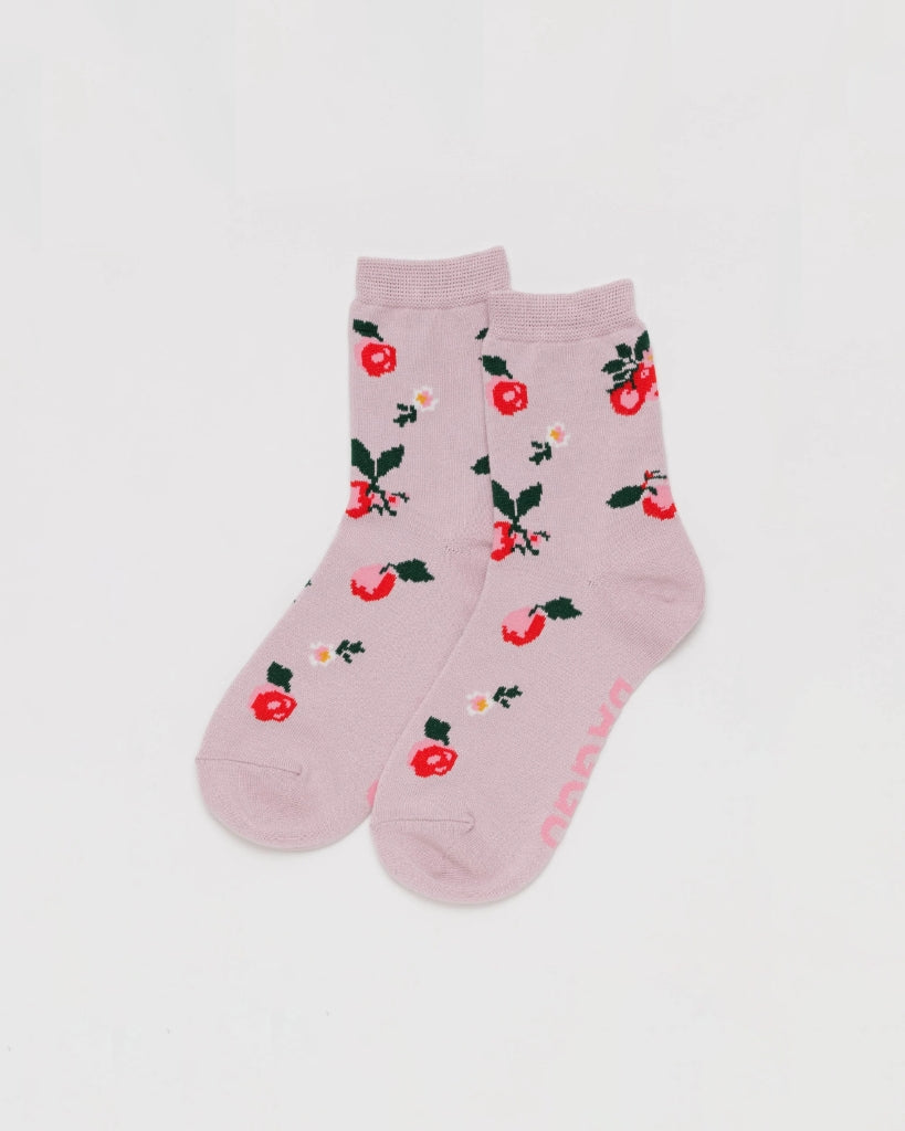 Crew Socks - Needlepoint Apple
