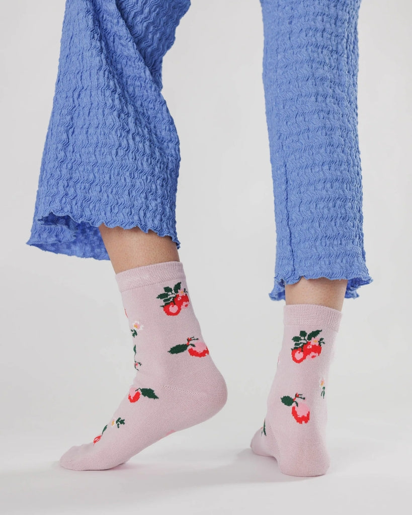 Crew Socks - Needlepoint Apple