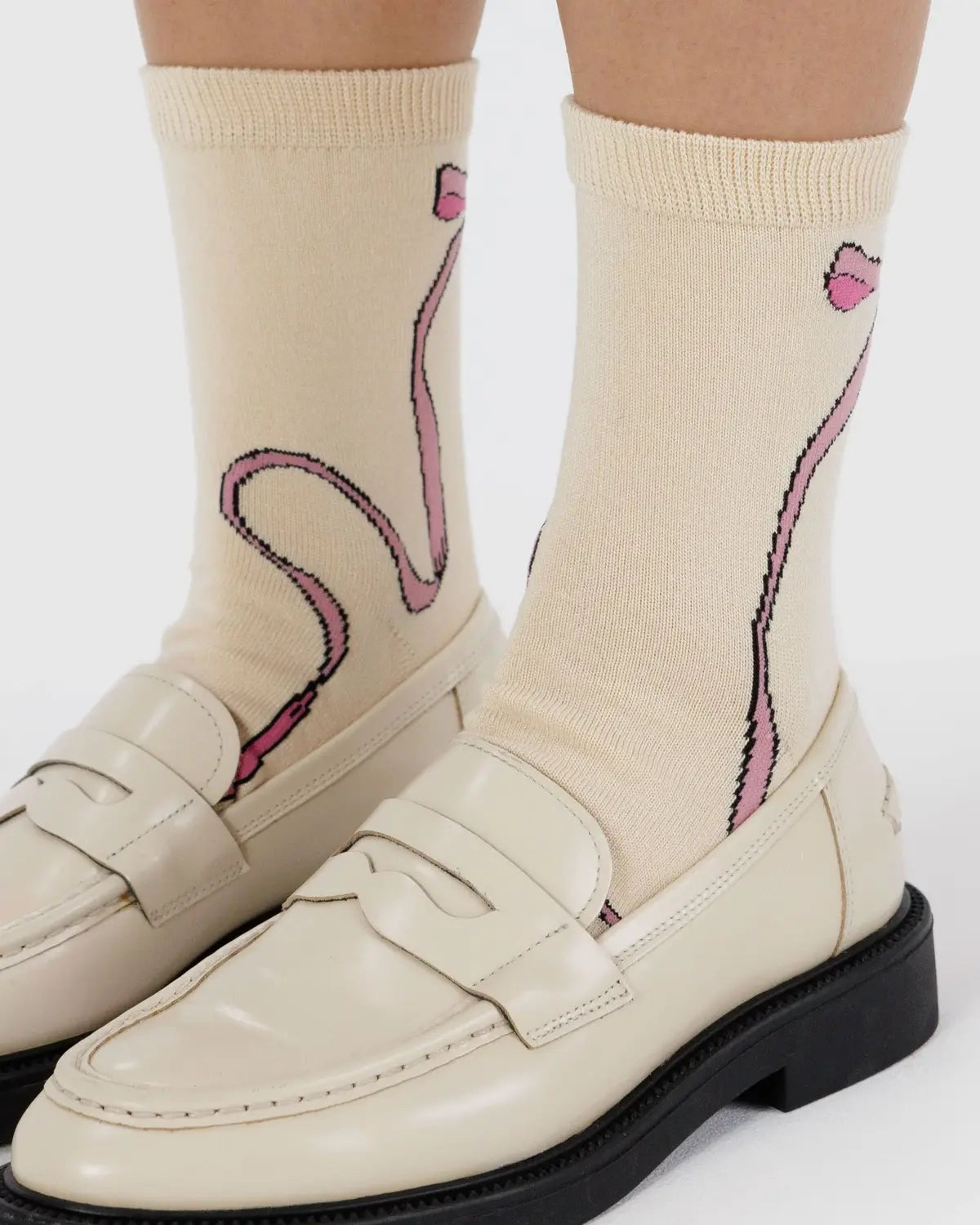 Crew Socks - Pink Bow