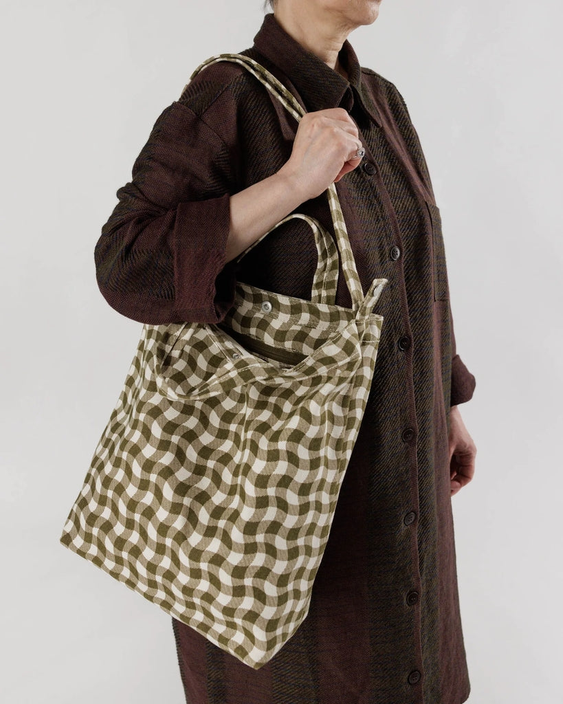 Duck Bag - Wavy Gingham Brown