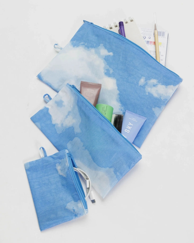 Flat Pouch Set - Clouds