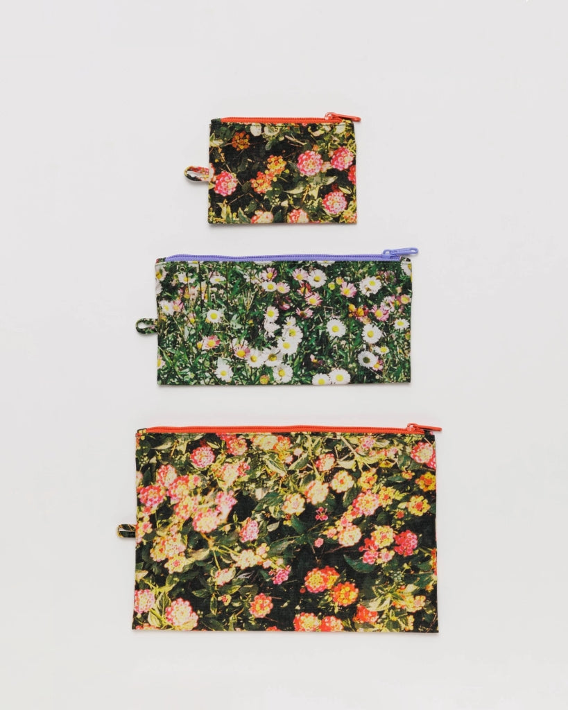 Flat Pouch Set - Photo Florals