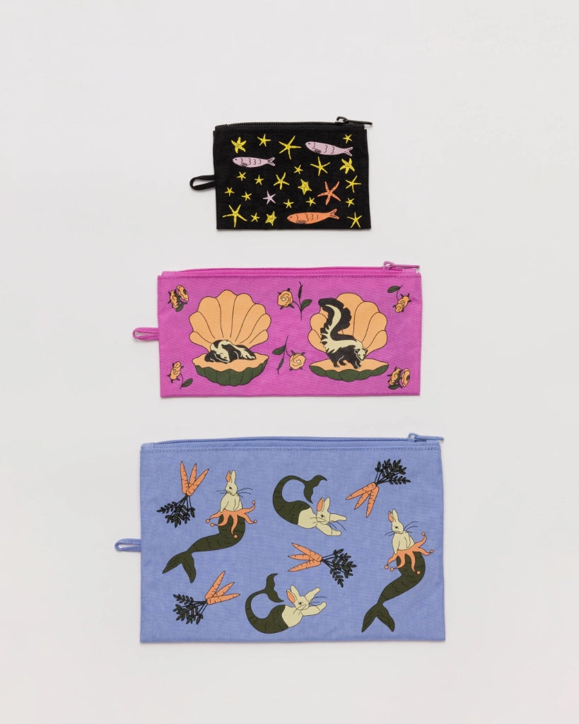 Flat Pouch Set - Sea Animals