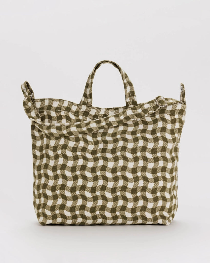 Horizontal Duck Bag - Wavy Gingham Brown