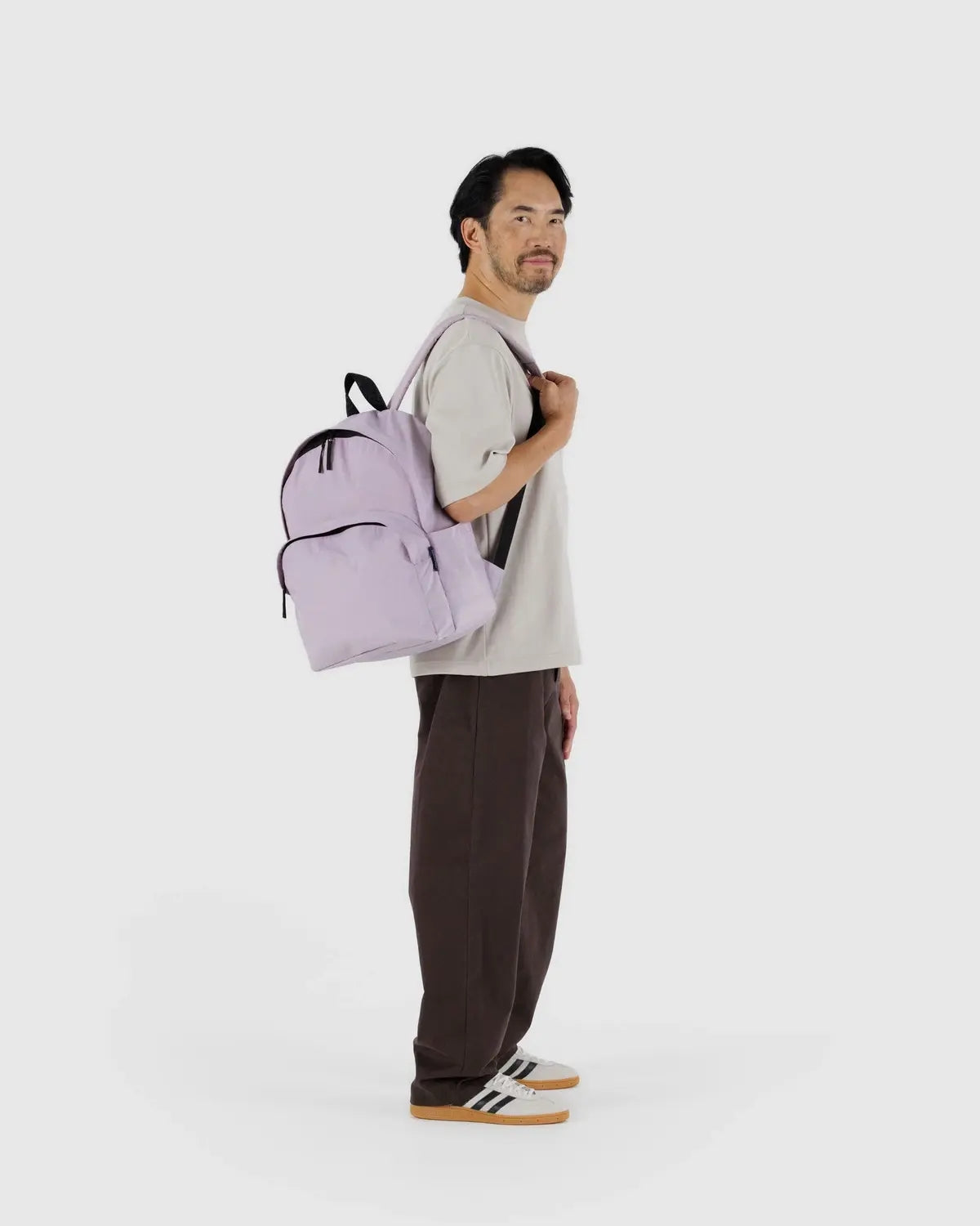 Large Nylon Backpack - Dusty Pink
