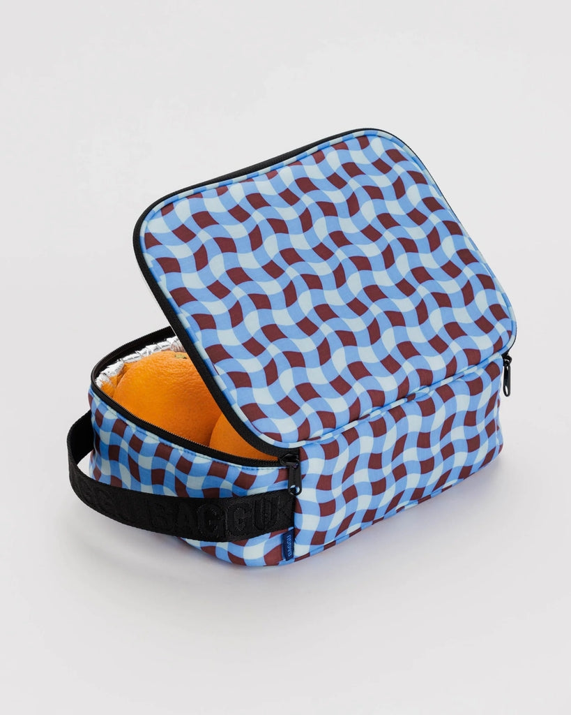 Lunch Box - Wavy Gingham Blue