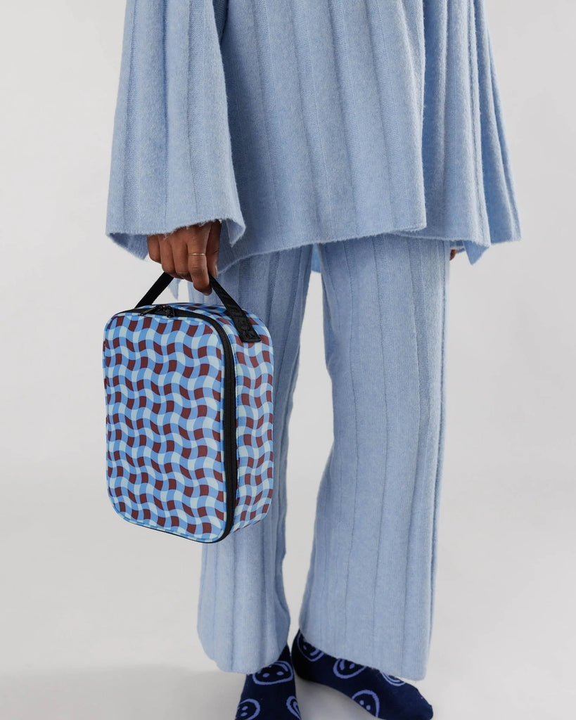 Lunch Box - Wavy Gingham Blue
