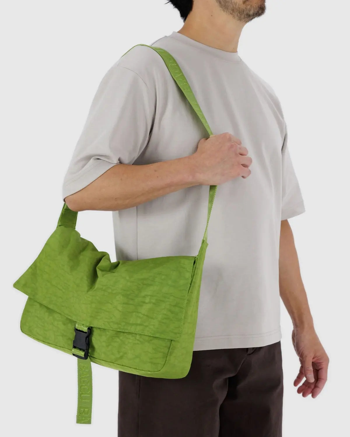 Nylon Messenger Bag - Green Juice