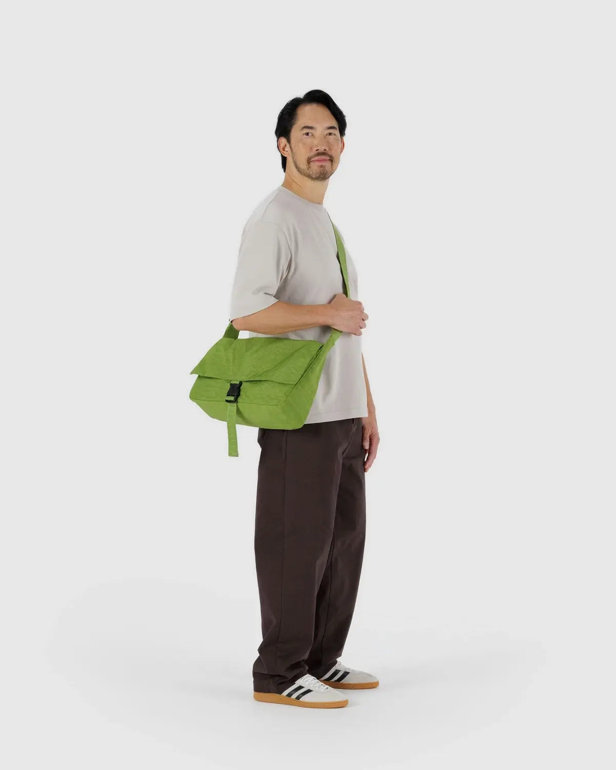 Nylon Messenger Bag - Green Juice