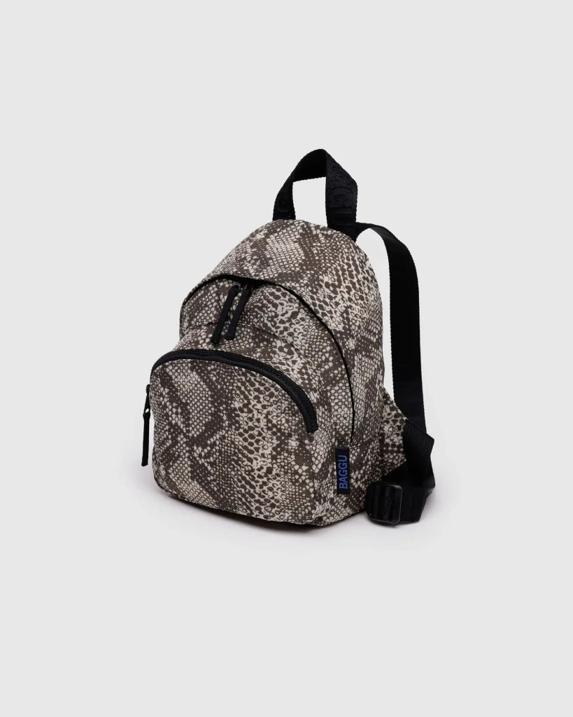 Mini Nylon Backpack - Snakeskin