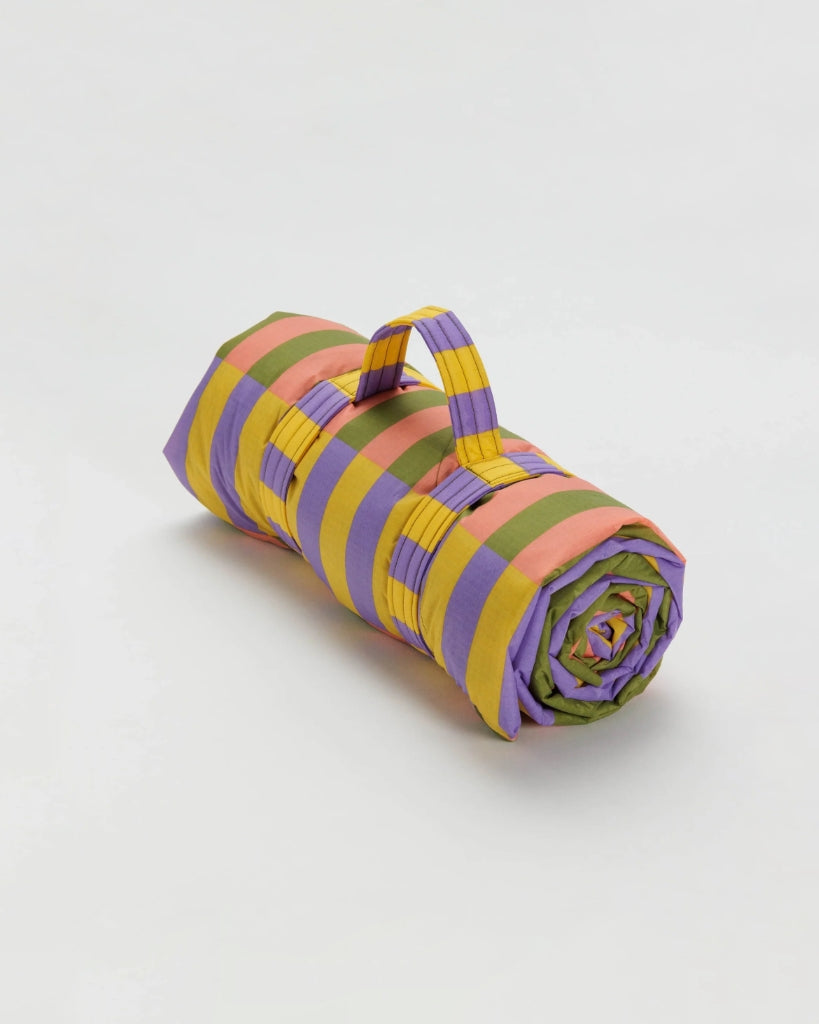 Puffy Picnic Blanket - Sunset Quilt Stripe