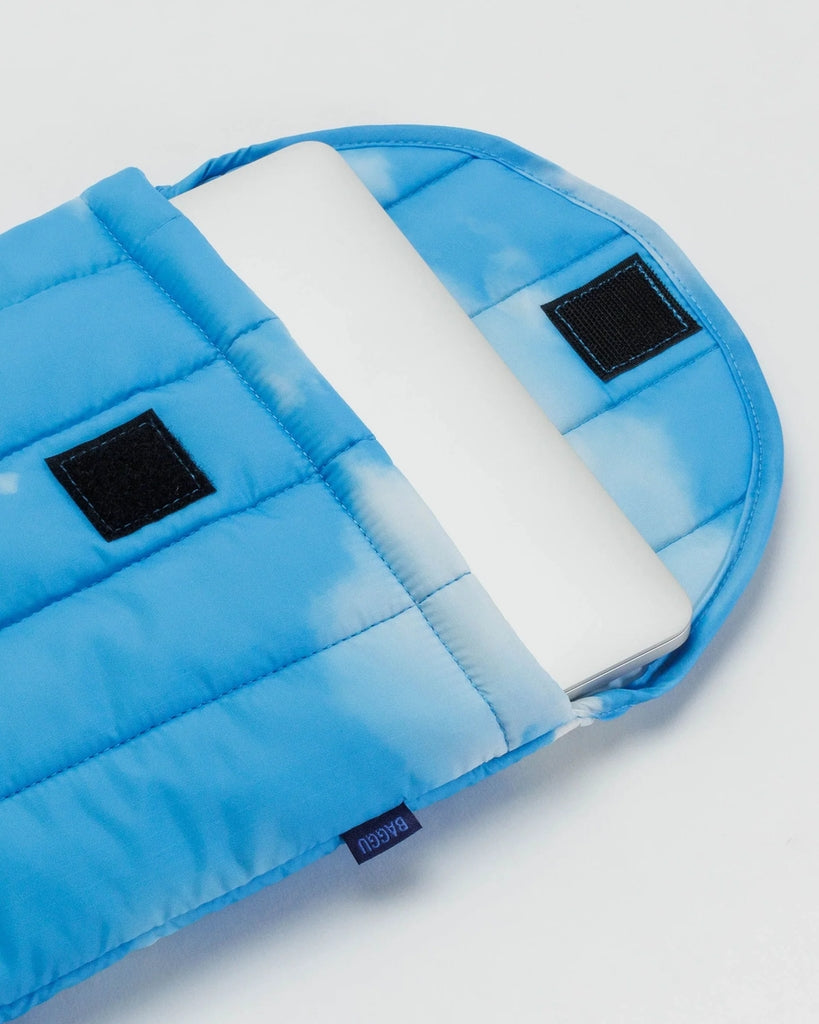 Puffy Laptop Sleeve - Clouds