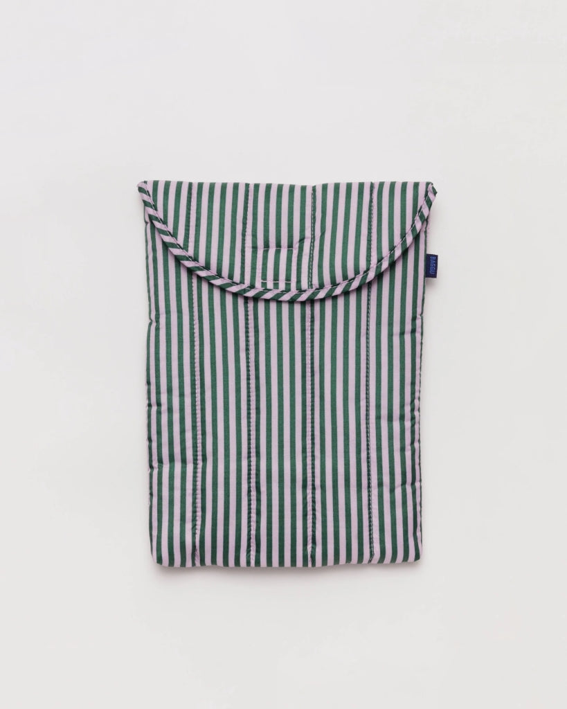Puffy Laptop Sleeve - Lilac Candy Stripe