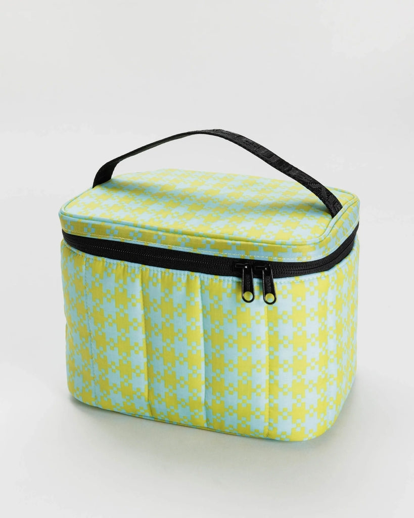 Puffy Lunch Bag - Mint Pixel Gingham