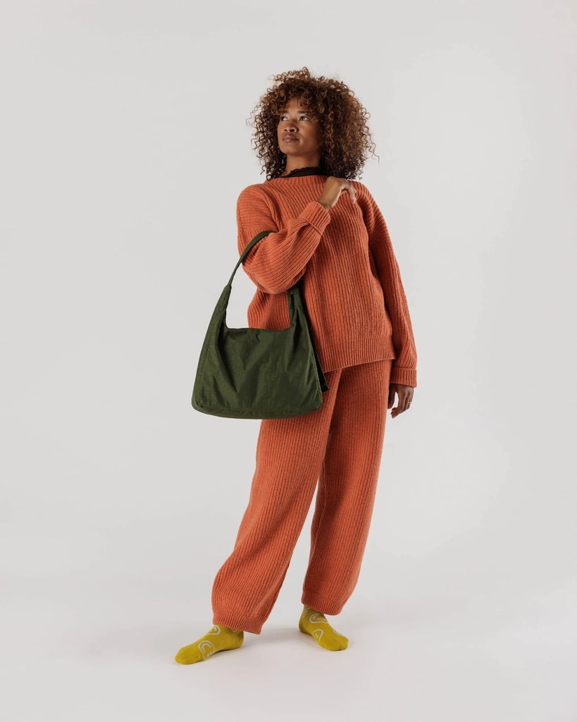 Nylon Shoulder Bag - Bay Laurel
