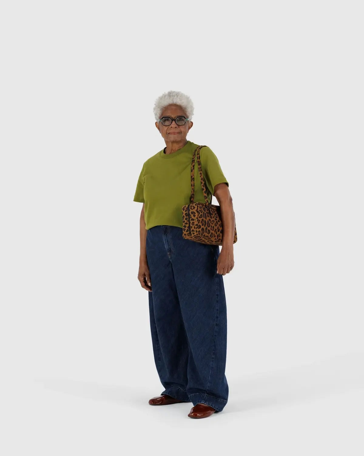 Small Nylon Bowler Bag - Leopard