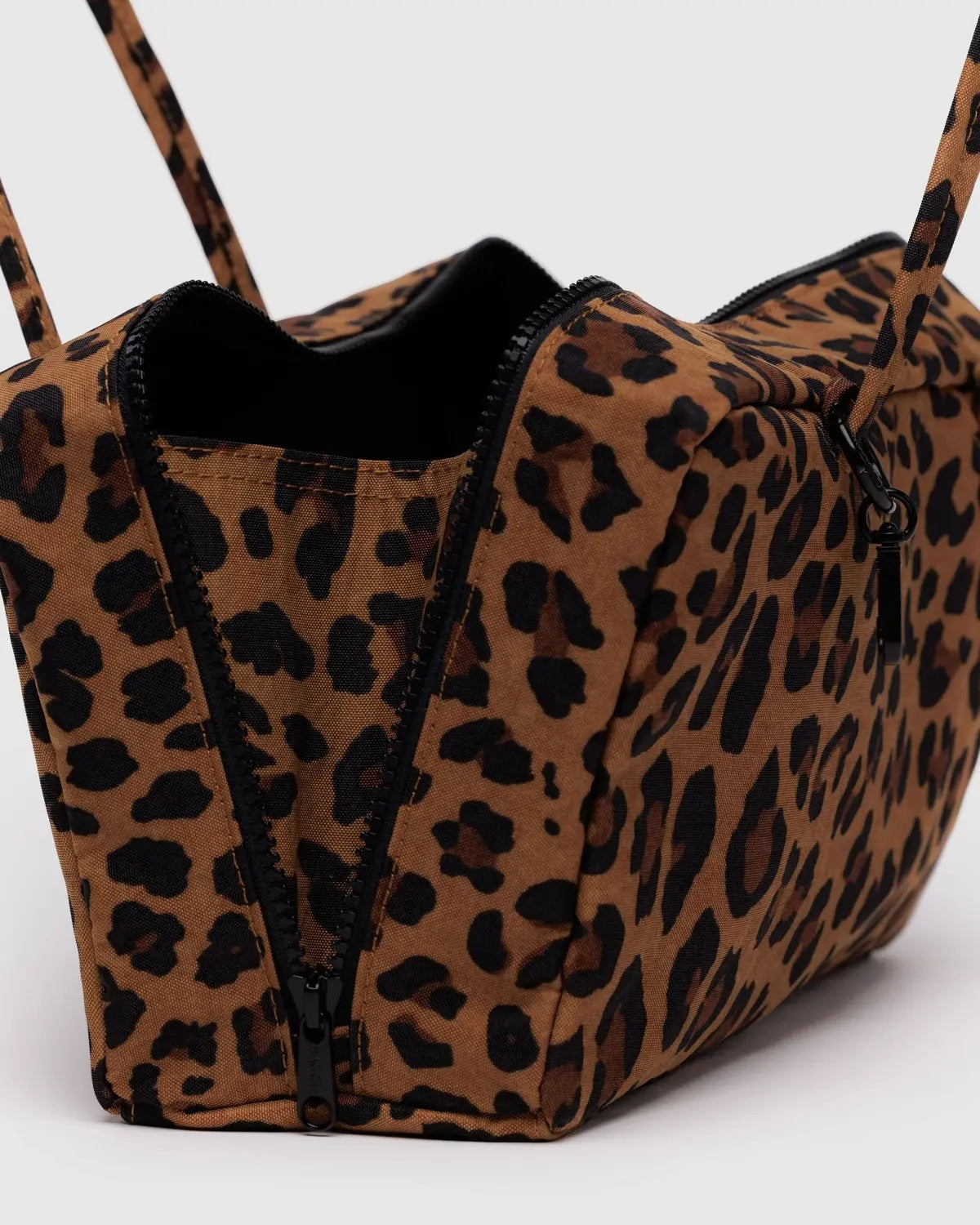 Small Nylon Bowler Bag - Leopard