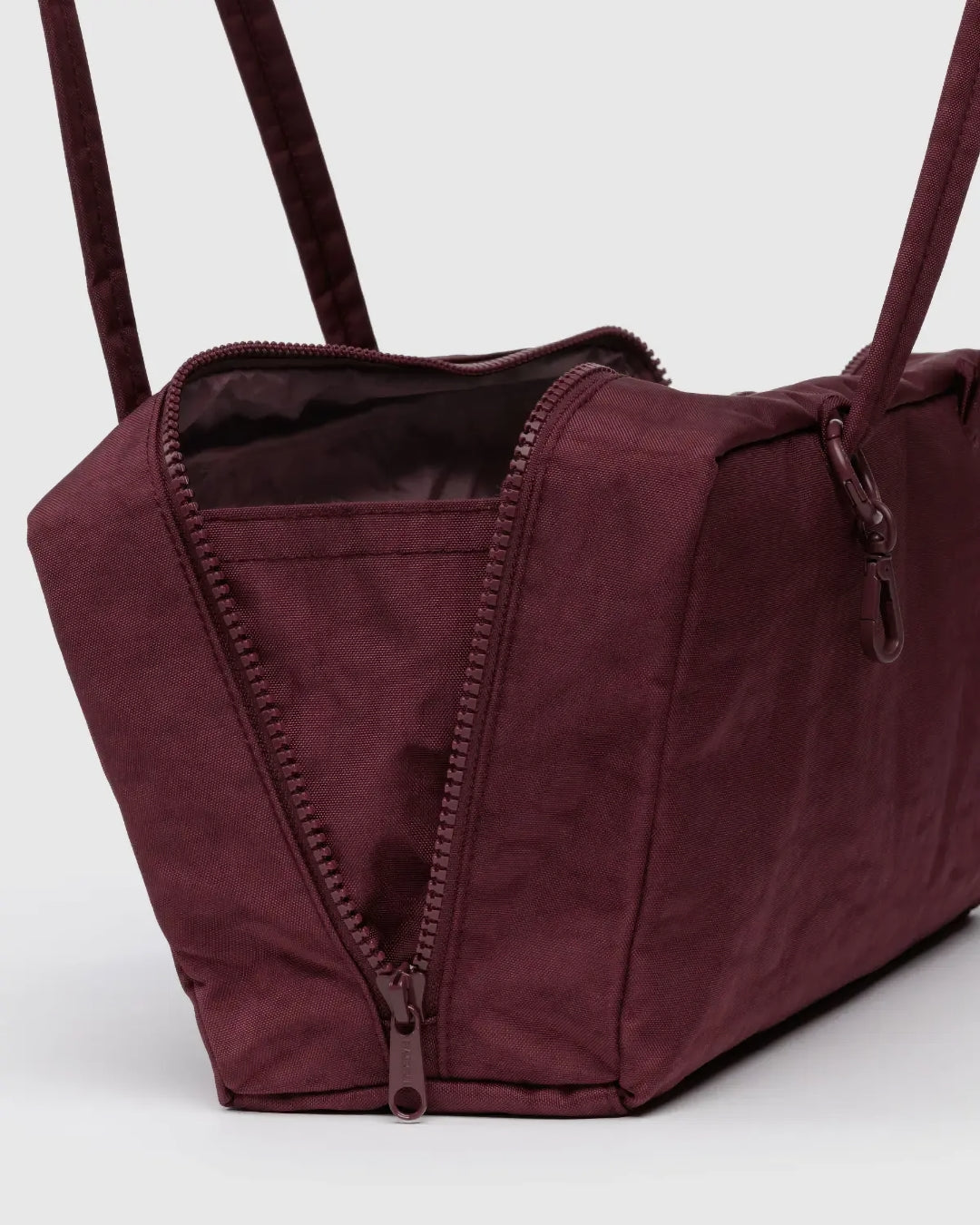 Small Nylon Bowler Bag - Mahogany