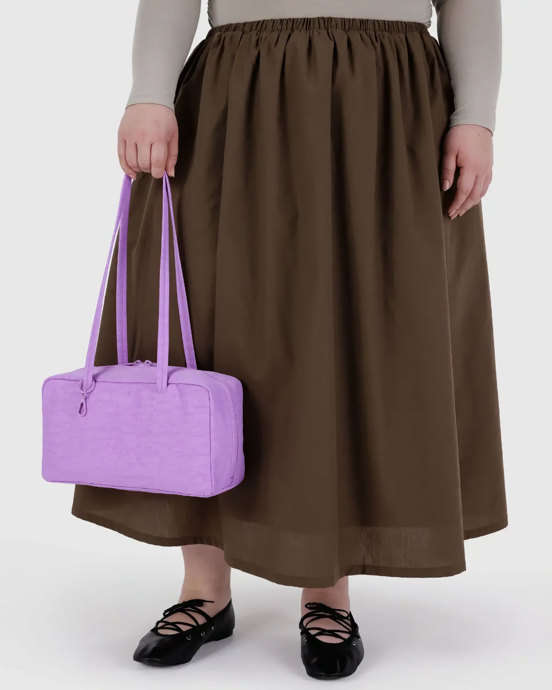 Small Nylon Bowler Bag - Rose