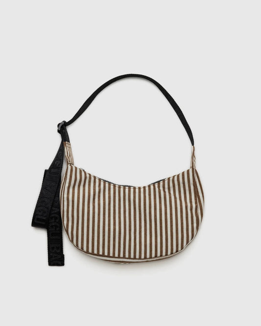 Small Crescent Bag - Brown Stripe