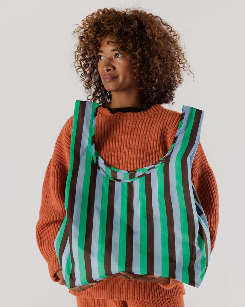 Standard Reusable Bag - Mint 90's Stripe