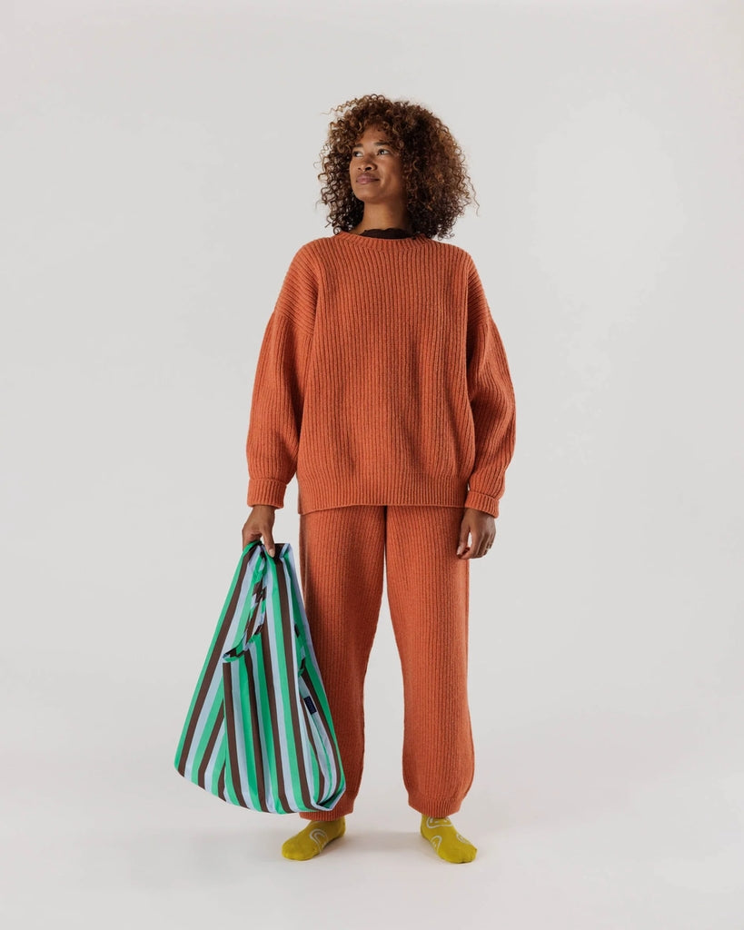 Standard Reusable Bag - Mint 90's Stripe