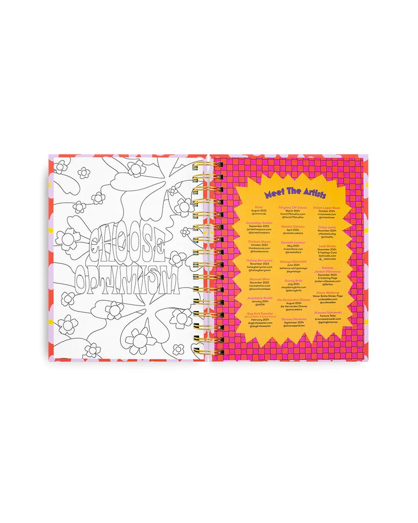 12-Month Planner Medium 2024 - Daisies