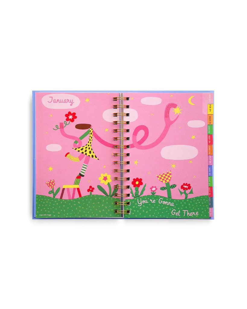 12-Month Soft Cover Planner Medium 2024 - Geometric Floral