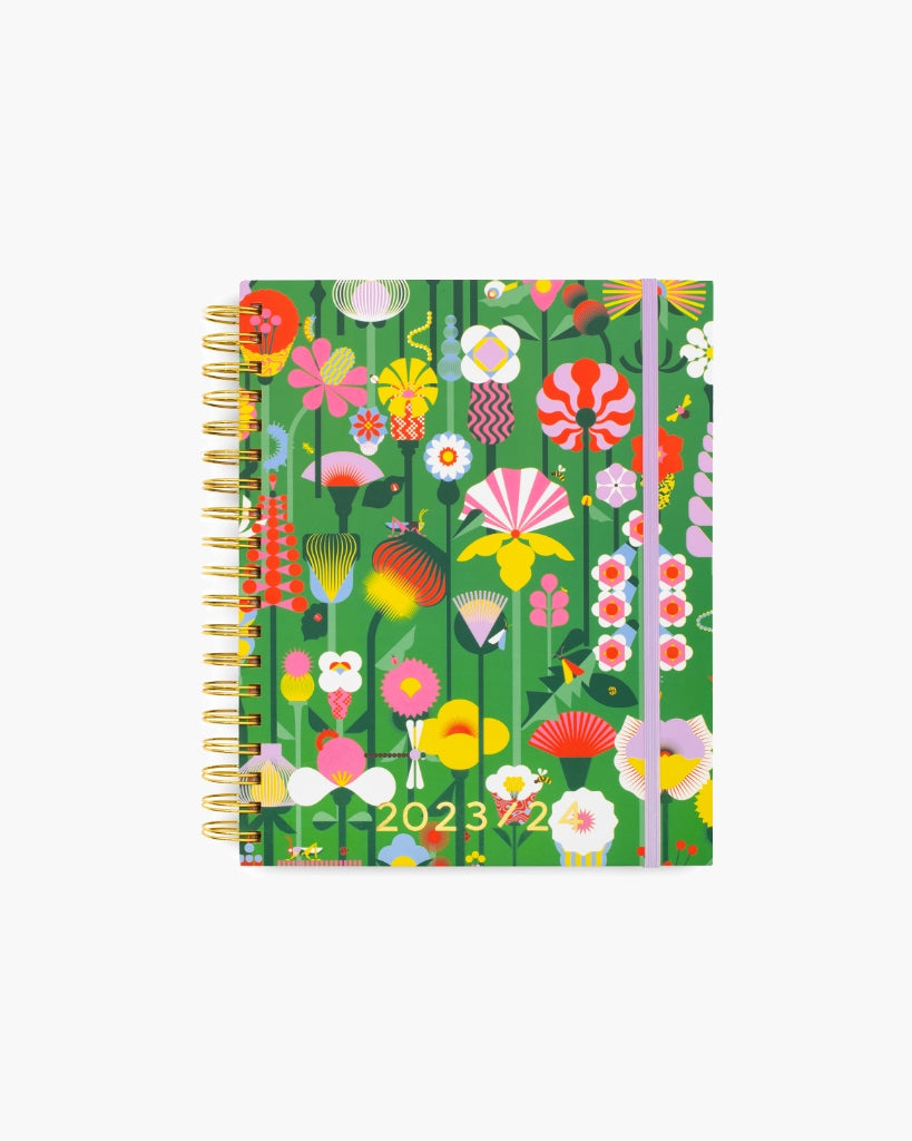 ban.do 17Month Planner [2023/2024] Large Geometric Floral Green A Little Bird Told Me...