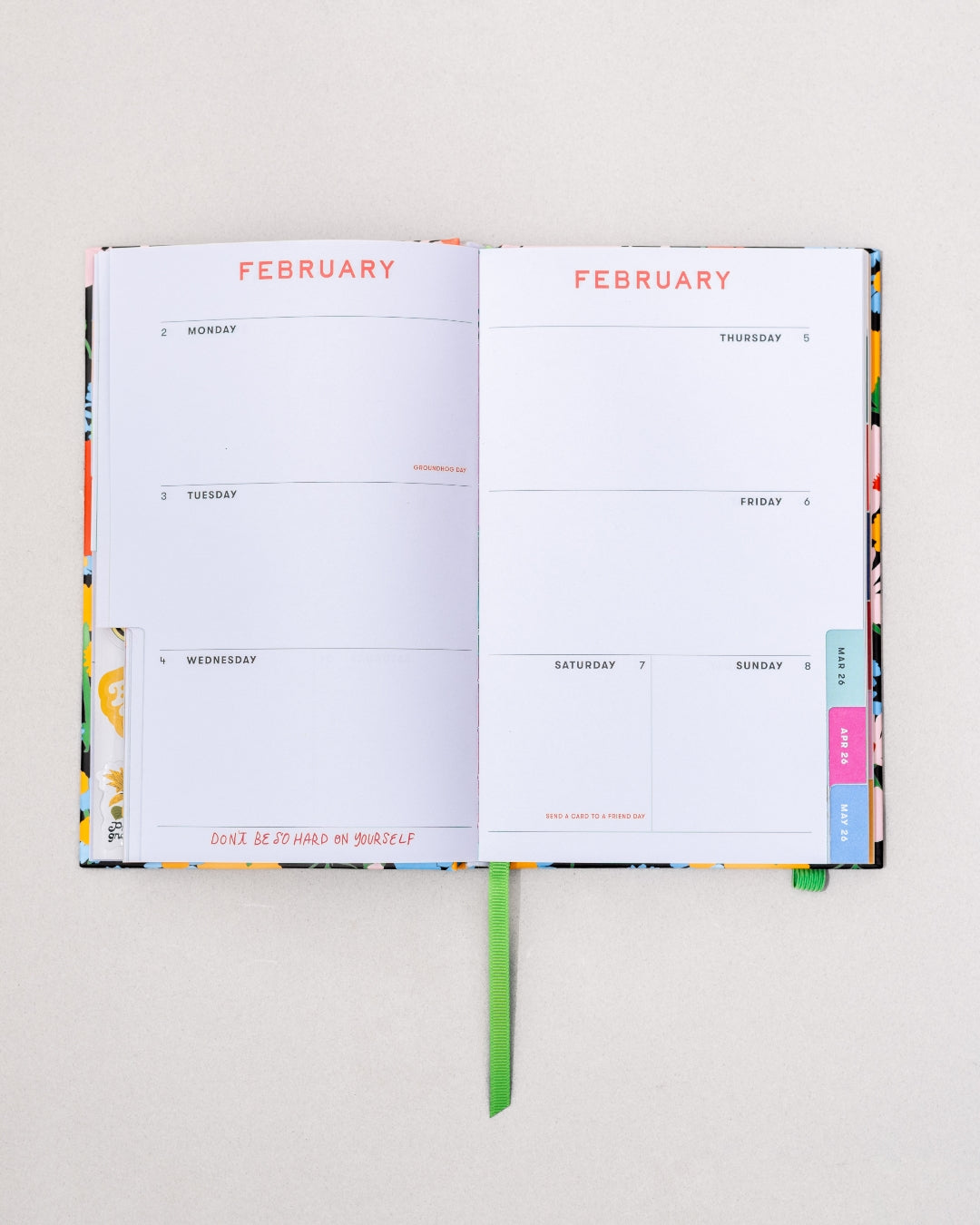 12-Month Annual Planner Classic 2026 - Black Floral