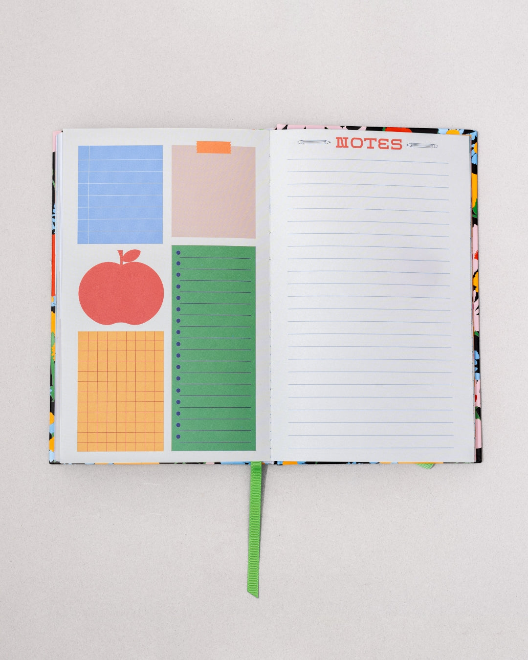 12-Month Annual Planner Classic 2026 - Black Floral