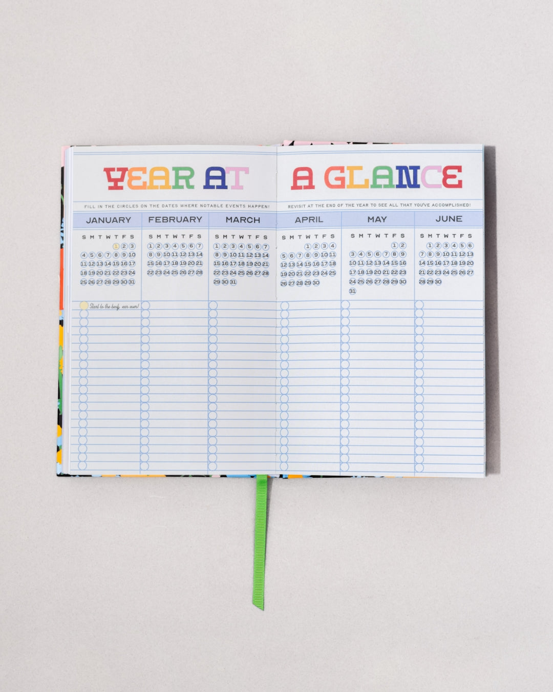 12-Month Annual Planner Classic 2026 - Black Floral