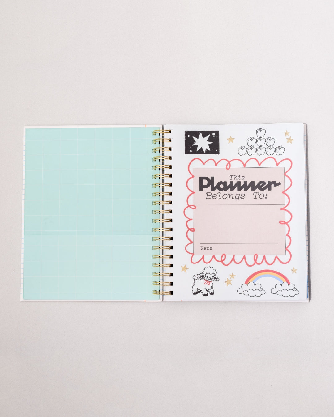 12-Month Annual Planner Medium 2026 - Green Plaid
