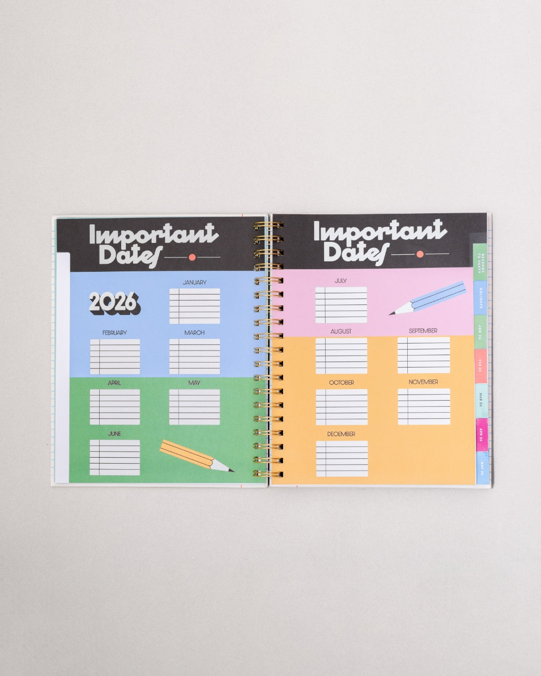 12-Month Annual Planner Medium 2026 - A Joy To Be Around
