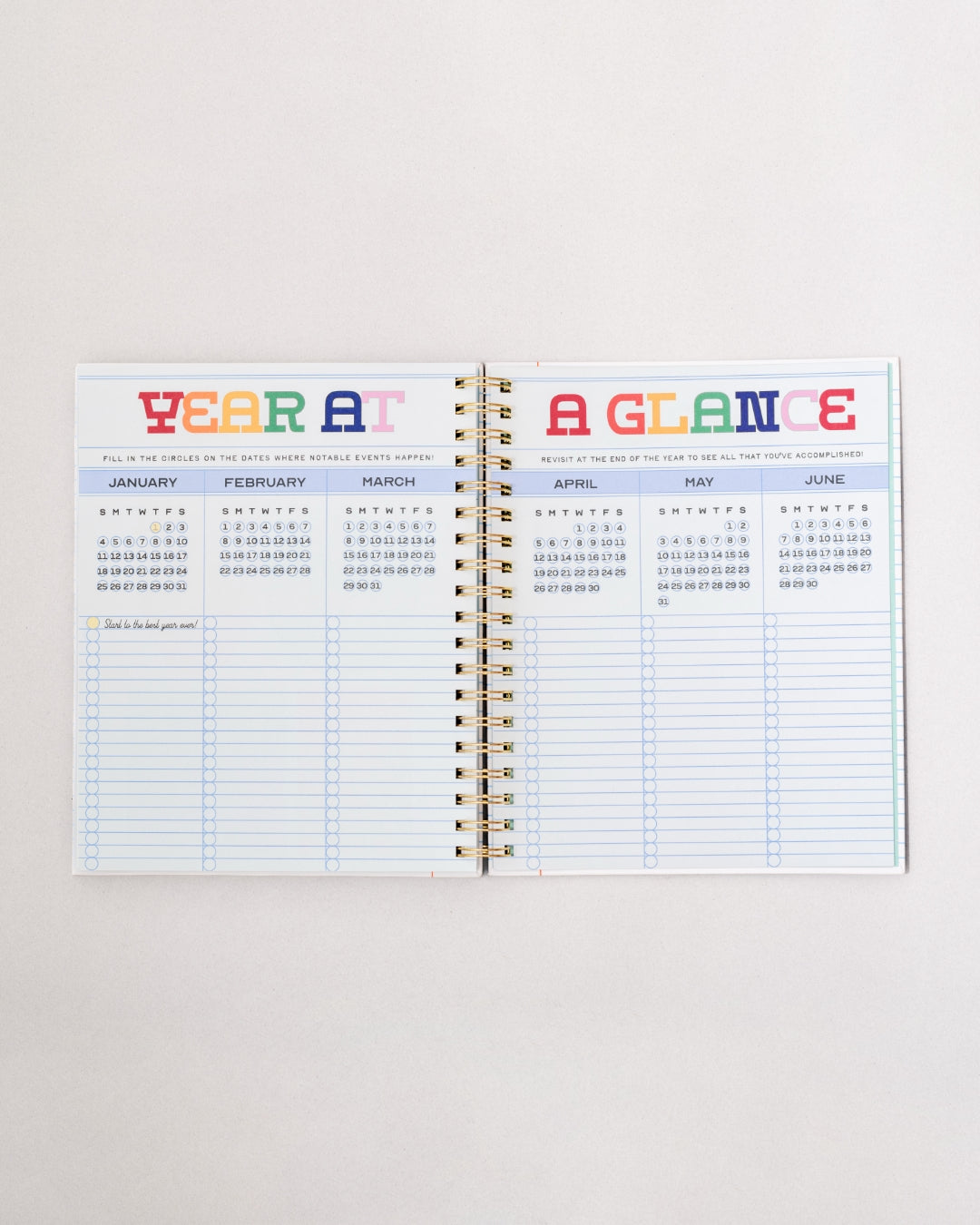 12-Month Annual Planner Medium 2026 - Green Plaid