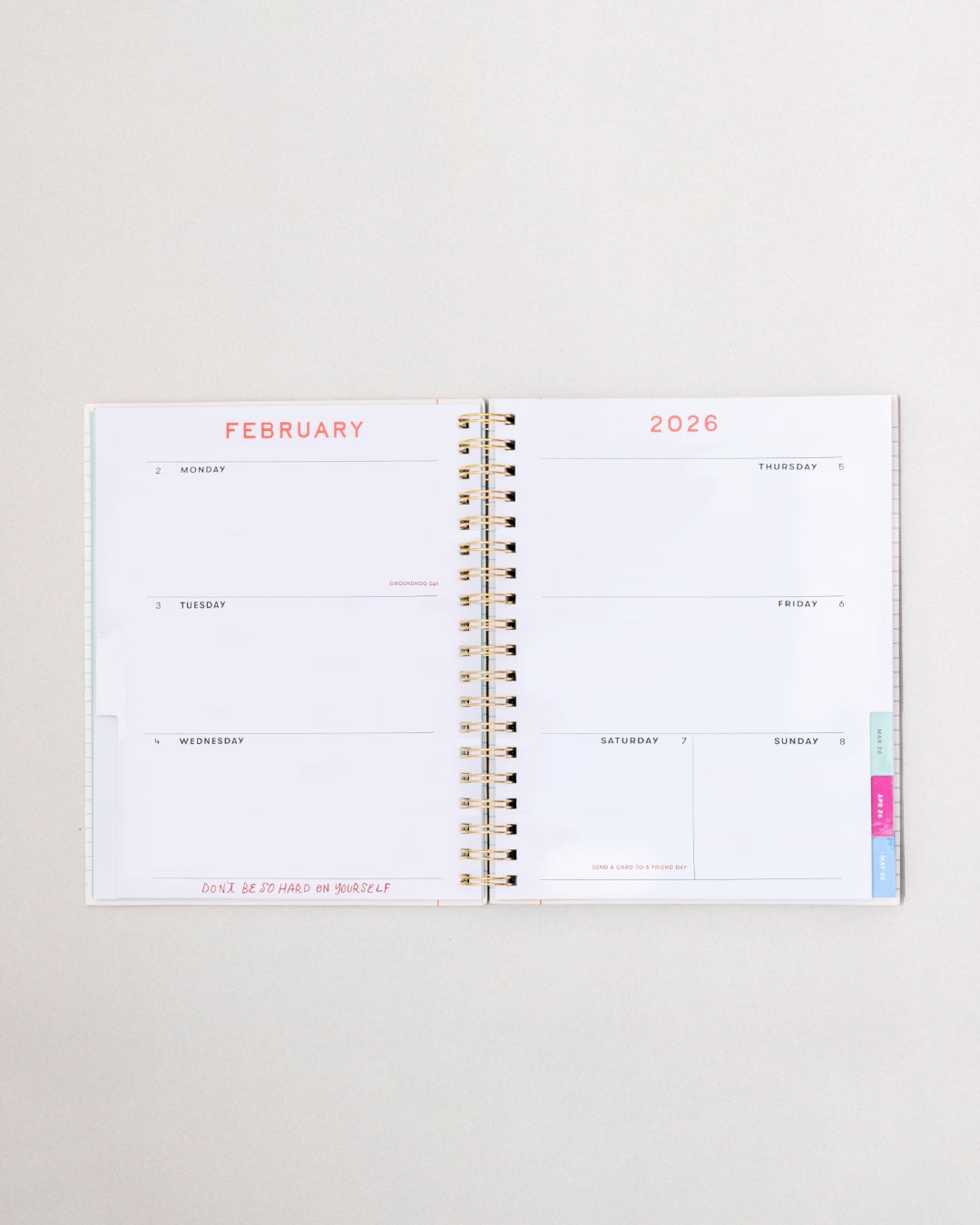 12-Month Annual Planner Medium 2026 - Green Plaid