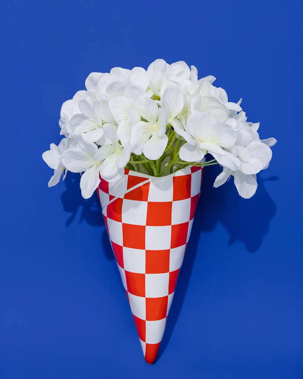 Flower Vase - Checkered Bag