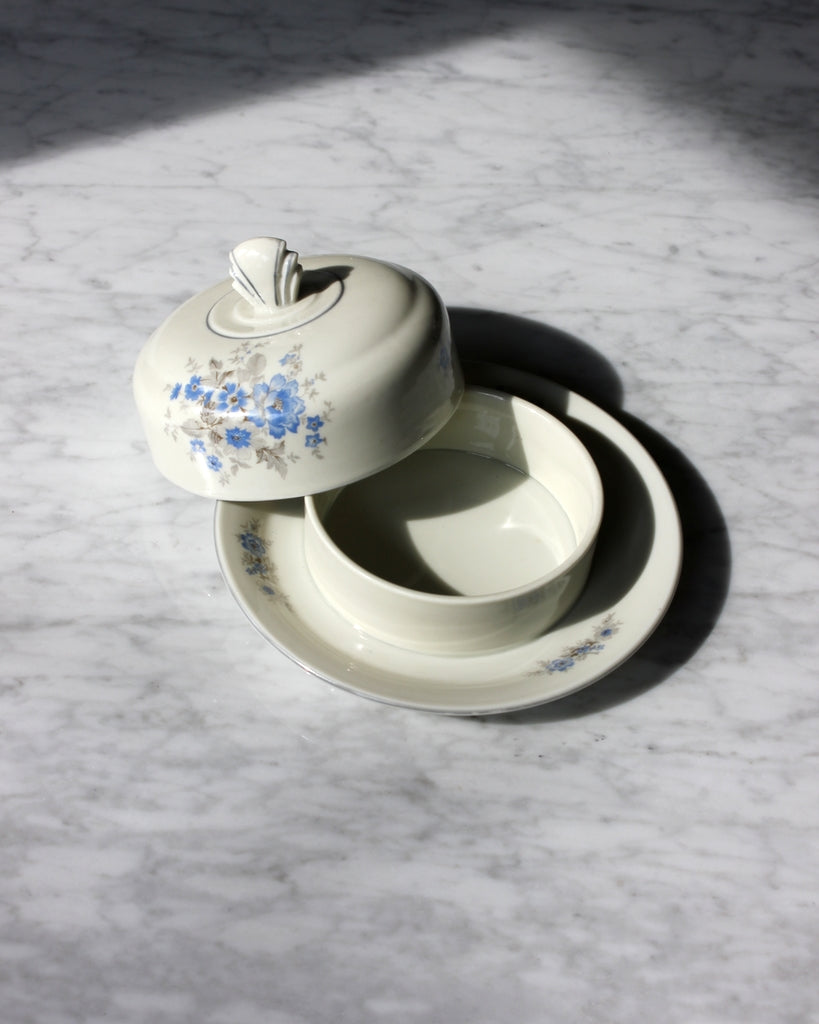 Vintage Selection - Butter Dish Blue Blossom