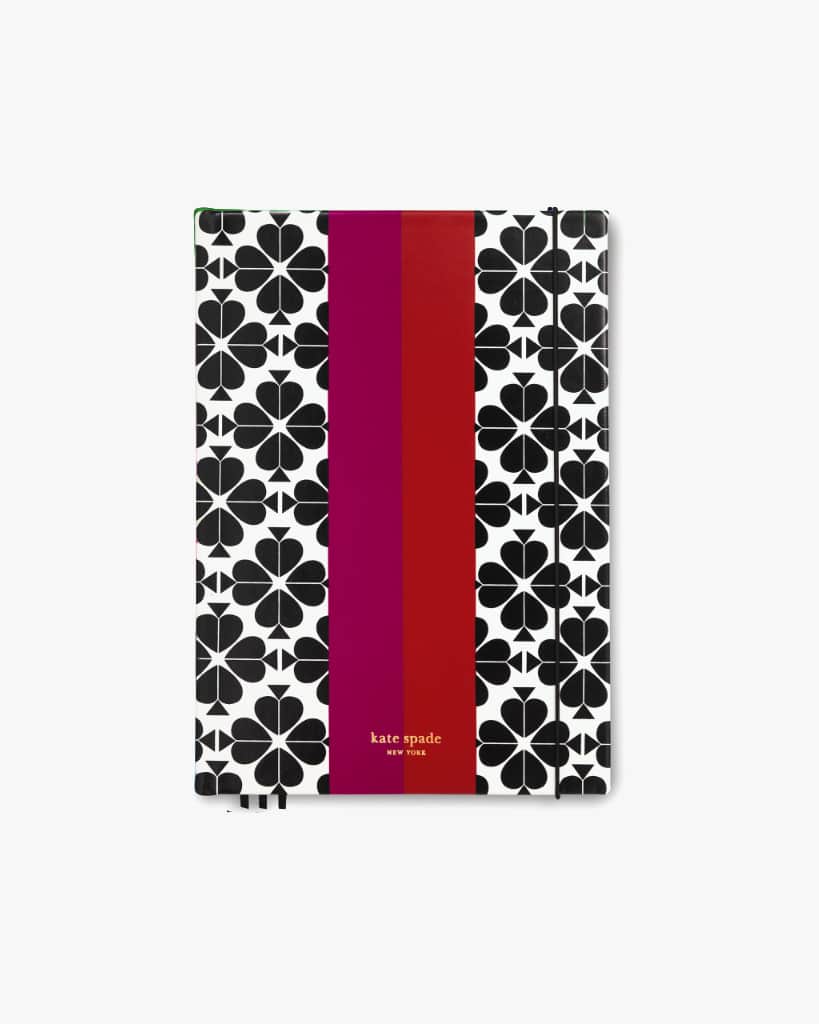 Take Note XLarge Notebook - Black Spade Flower