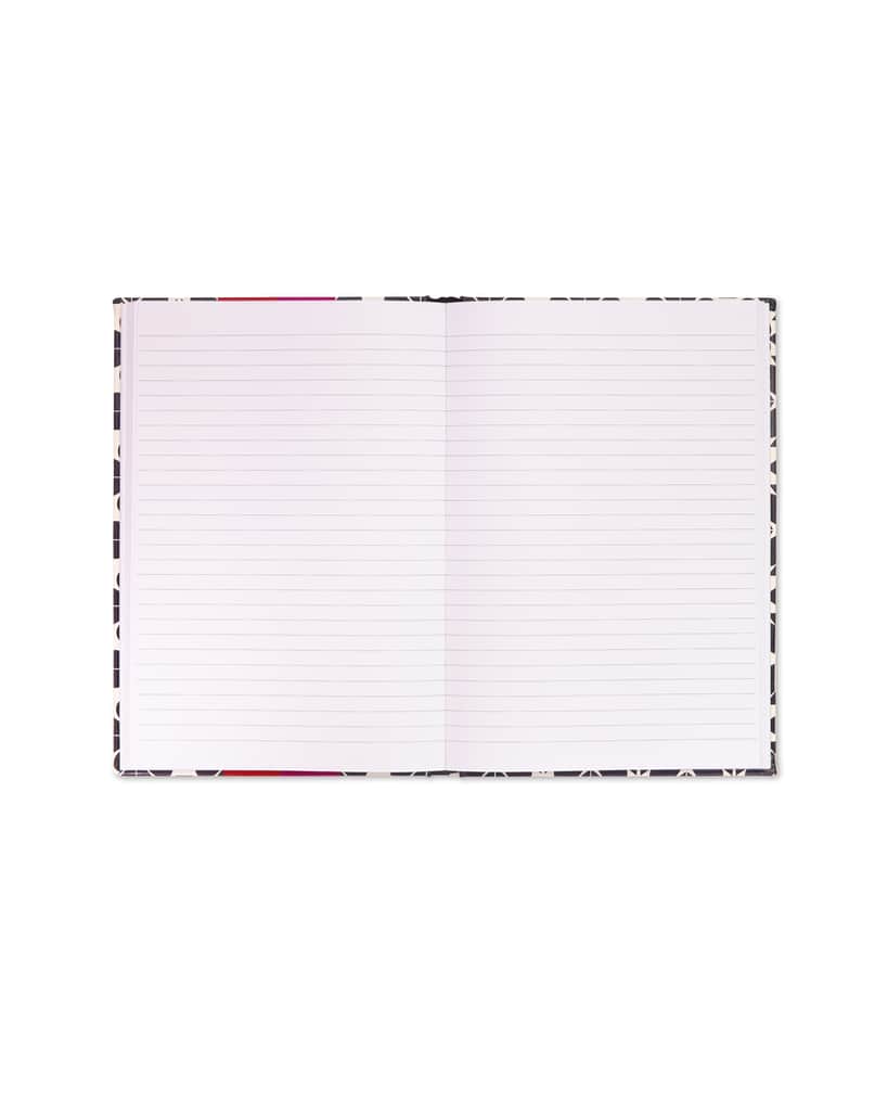 Take Note XLarge Notebook - Black Spade Flower