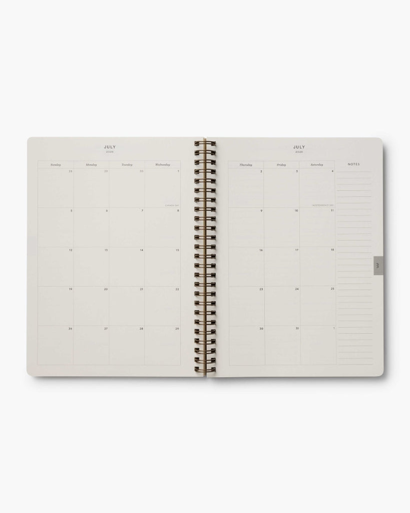 12-Month Softcover Spiral Planner 2026 - Dahlia